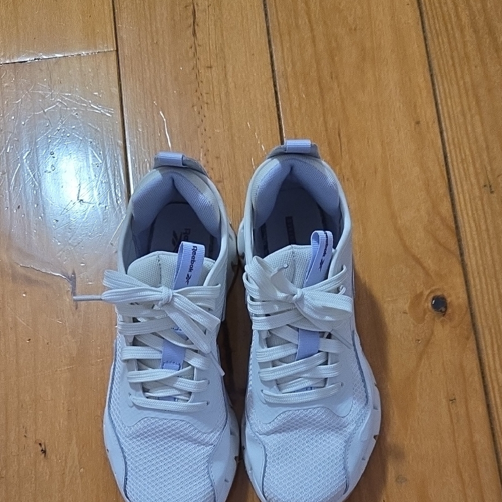 Reebok White and Purple Women's Sneakers